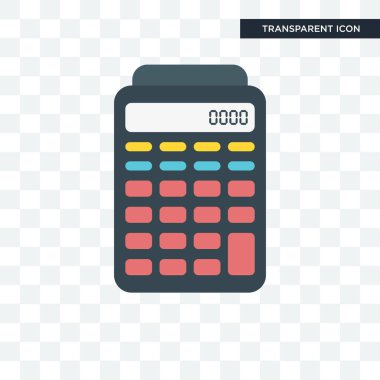 saydam arka plan üzerinde calcu izole hesap makinesi vektör simgesi