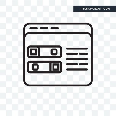 Ayarları şeffaf arka plan üzerinde izole simge vektör ayar