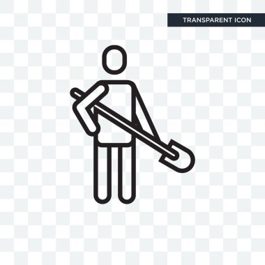 Saydam arka plan üzerinde kürek lo izole kürek vektör simgesi