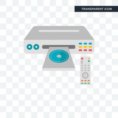 Saydam arka plan üzerinde Dvd logosu des izole Dvd vektör simgesi