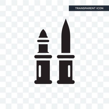 Saydam arka plan üzerinde madde işaretleri izole mermi vektör simgesi 