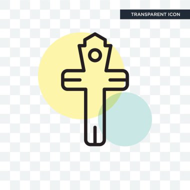 Logo şeffaf arka plan üzerinde izole vektör simgesi çapraz