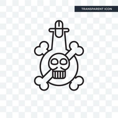 Saydam arka plan üzerinde zehir lo izole zehir vektör simgesi