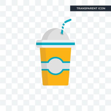 Saydam arka plan üzerinde Frappe lo izole frappe vektör simgesi