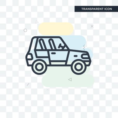 Saydam arka plan üzerinde araba logosu des izole araba vektör simgesi