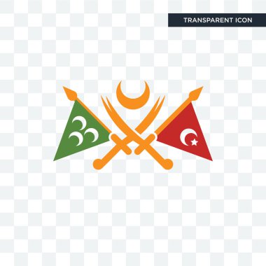 saydam arka plan üzerinde o izole Osmanlı İmparatorluğu vektör simgesi