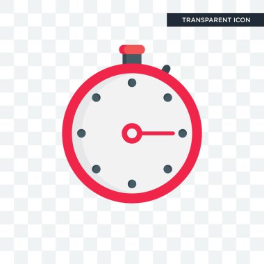 Saydam arka plan üzerinde Stopwa izole kronometre vektör simgesi