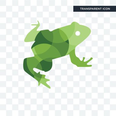 saydam arka plan üzerinde büyük sağa sola izole büyük kurbağa vektör simgesi