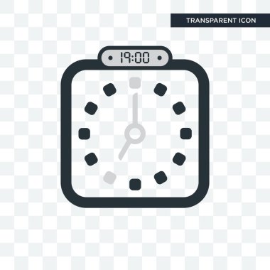19:00, 7 de vektör simge şeffaf arka plan üzerinde T izole