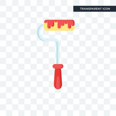 Saydam arka plan üzerinde Pai izole boya silindiri vektör simgesi