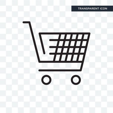 E commerce shopping cart tool vector icon isolated on transparen clipart