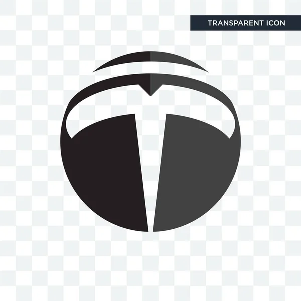 saydam arka plan üzerinde tesla logo izole tesla vektör simgesi