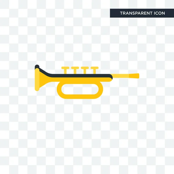 Saydam arka plan üzerinde trompet izole trompet vektör simgesi — Stok Vektör