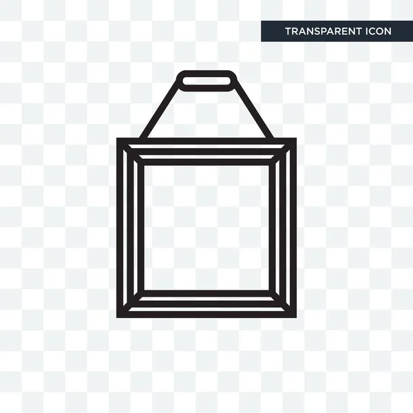 Icona vettoriale cornice isolata su sfondo trasparente, logo Frame — Vettoriale Stock