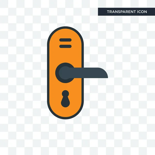 Door knob vector icon isolated on transparent background, door k — Stock Vector