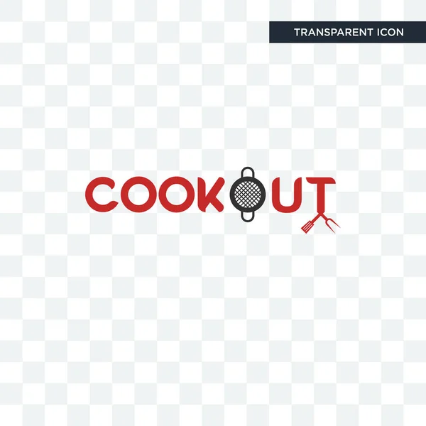 Cookout vector icon isolated on transparent background, cookout — Stock Vector
