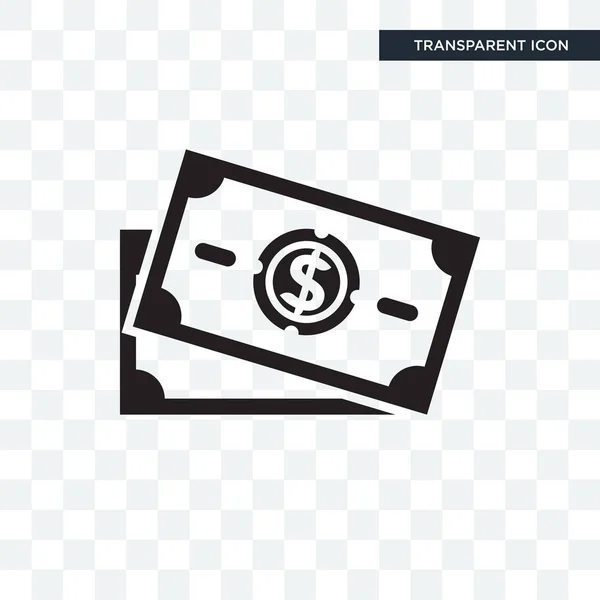 Twee dollarbiljetten vector pictogram geïsoleerd op transparante achtergrond, — Stockvector