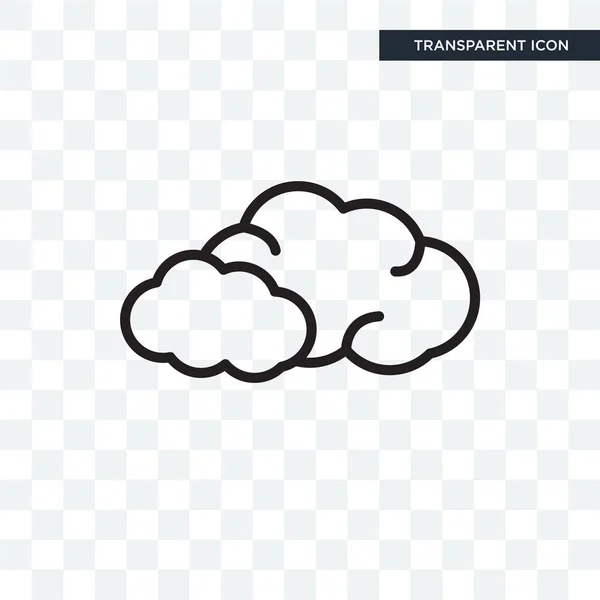 Clouds vector icono aislado sobre fondo transparente, Clouds logo design — Vector de stock