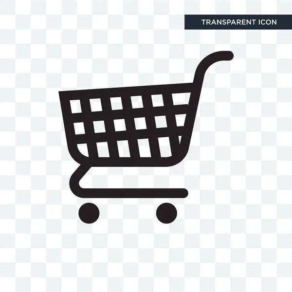 Shopping cart vector pictogram geïsoleerd op transparante achtergrond, Sh — Stockvector