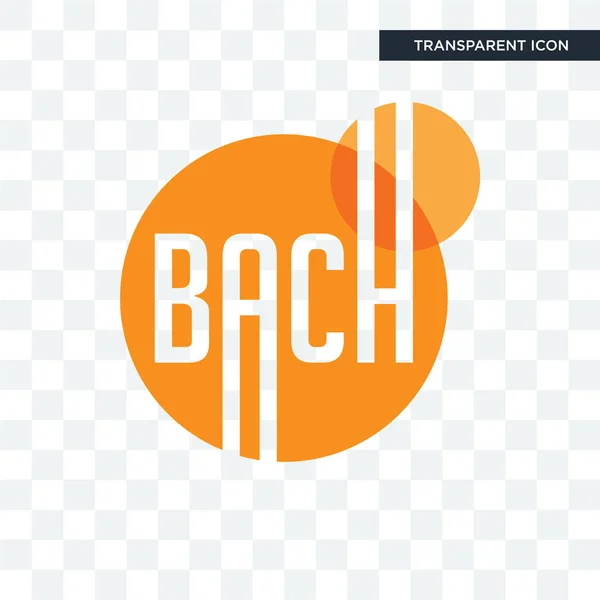 Bach vector icon isolated on transparent background, bach logo d — Stock Vector