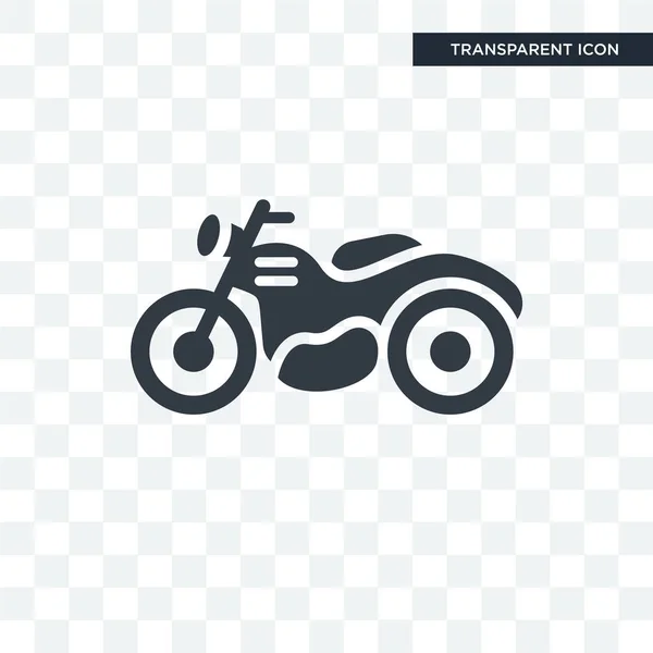 Saydam arka plan üzerinde Motorb izole motosiklet vektör simgesi — Stok Vektör