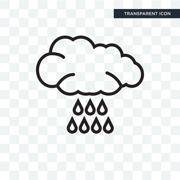 Icono de vector de lluvia aislado sobre fondo transparente, logotipo de lluvia d — Archivo Imágenes Vectoriales