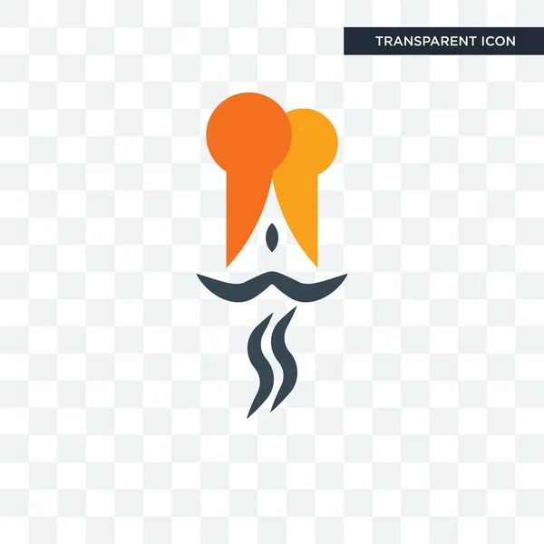 Indická restaurace vektorové ikony izolované na průhledném pozadí — Stockový vektor