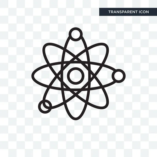 Atom vector icon isolated on transparent background, Atom logo d — Stock Vector