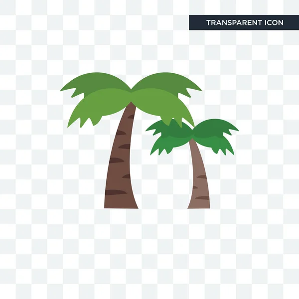 棕榈树矢量图标在透明背景下被隔离, 棕榈 t — 图库矢量图片