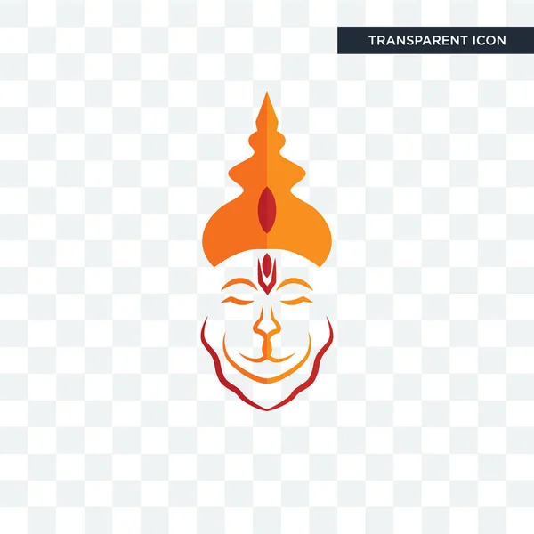 saydam arka plan üzerinde hanum izole hanuman ji vektör simgesi