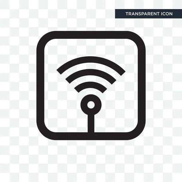 Wireless Internet Connection vector icon isolated on transparent — Stock Vector