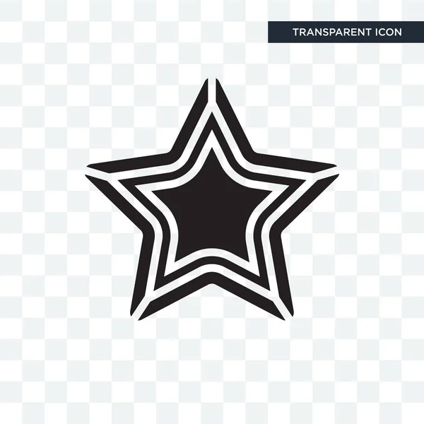 Black Star vector icon isolated on transparent background, Black — Stock Vector