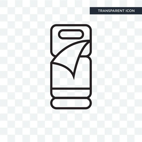 Sleeping bag vector icon isolated on transparent background, Sle — Stock Vector