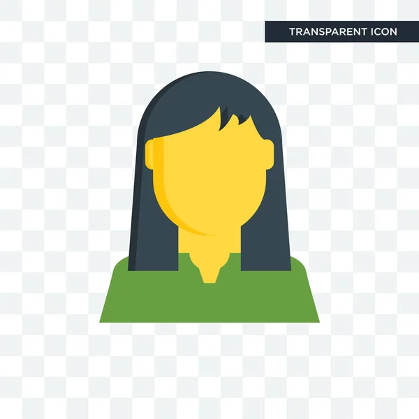 Icône vectorielle femme isolée sur fond transparent, logo femme — Image vectorielle