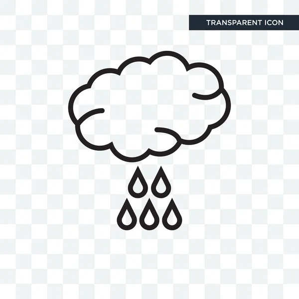 Regen vector pictogram geïsoleerd op transparante achtergrond, regen logo d — Stockvector