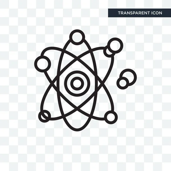 Atom vector icon isolated on transparent background, Atom logo design — Stock Vector