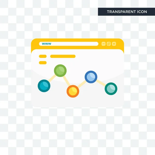 Browser-Vektor-Symbol isoliert auf transparentem Hintergrund, Browser — Stockvektor