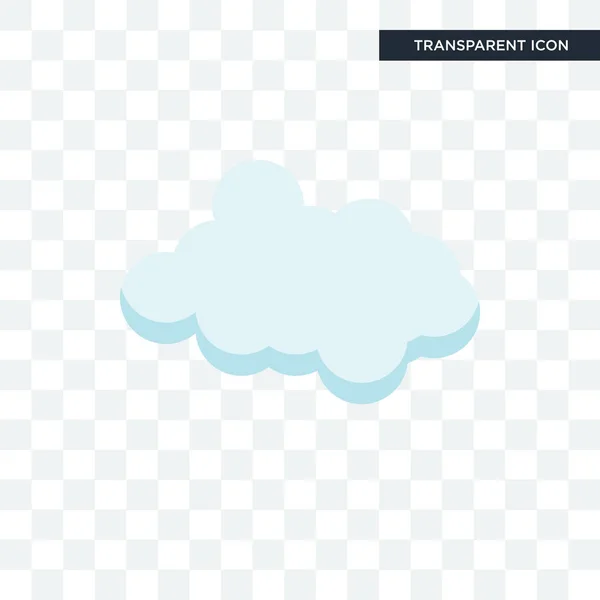 Cloude vector pictogram geïsoleerd op transparante achtergrond, Cloude lo — Stockvector