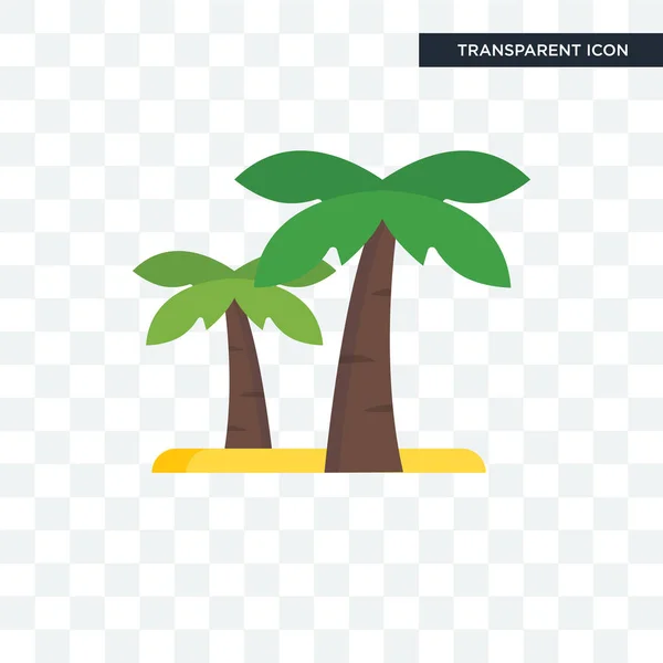 Παλάμη δέντρο διάνυσμα εικονίδιο απομονώνονται σε διαφανές φόντο, Palm t — Διανυσματικό Αρχείο