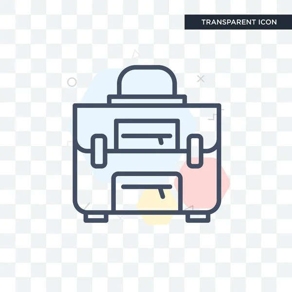 Schooltas vector pictogram geïsoleerd op transparante achtergrond, Schoo — Stockvector