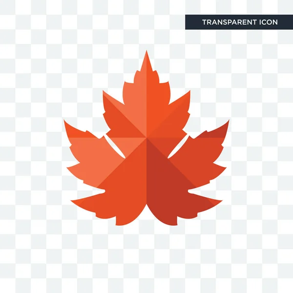 Maple leaf vektorové ikony izolované na průhledné pozadí, javor — Stockový vektor