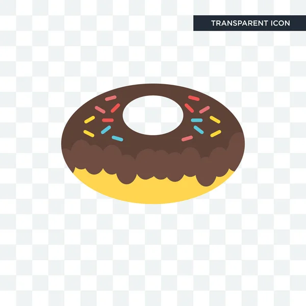 Donut vector pictogram geïsoleerd op transparante achtergrond, Doughnu — Stockvector