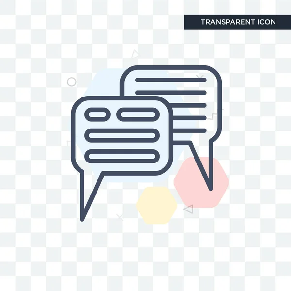 Chat vector icon isolated on transparent background, Chat logo d — Stock Vector