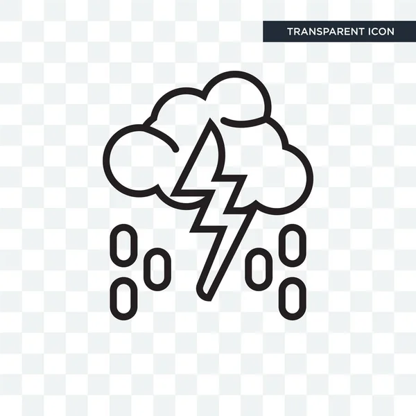 Tormenta icono vectorial aislado sobre fondo transparente, logotipo de la tormenta — Archivo Imágenes Vectoriales