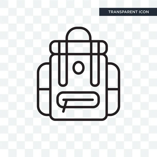 Zaino vettoriale icona isolata su sfondo trasparente, Backpac — Vettoriale Stock