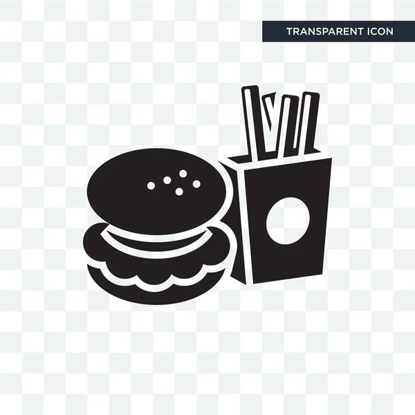 Fastfood vector pictogram geïsoleerd op transparante achtergrond, snelle f — Stockvector