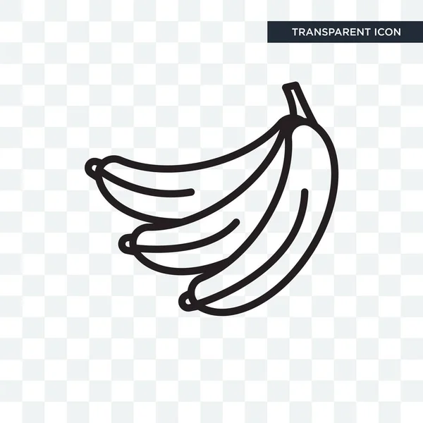 투명 한 배경, 바나나에 고립 된 소호 바나나 벡터 아이콘 — 스톡 벡터