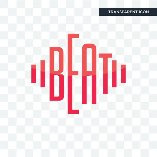 Beat vektorové ikony izolované na průhledné pozadí, Beat logo d — Stockový vektor