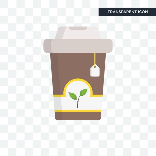 Icono de vector de té aislado sobre fondo transparente, Tea logo des — Archivo Imágenes Vectoriales