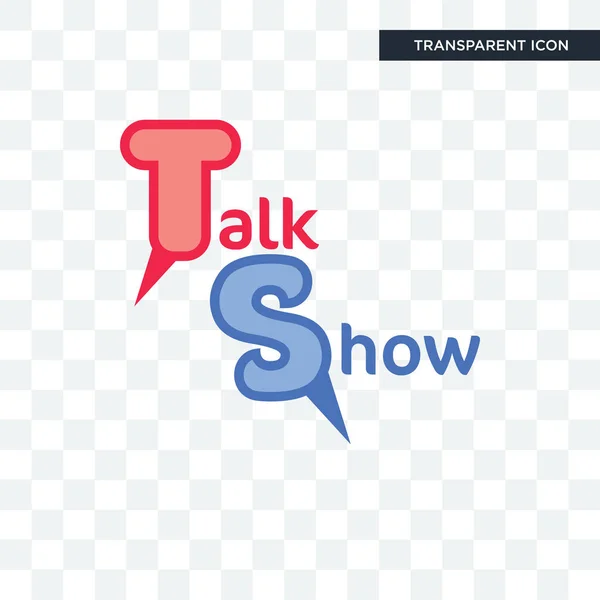 Talk show vector icon isolated on transparent background, talk s — Stock Vector